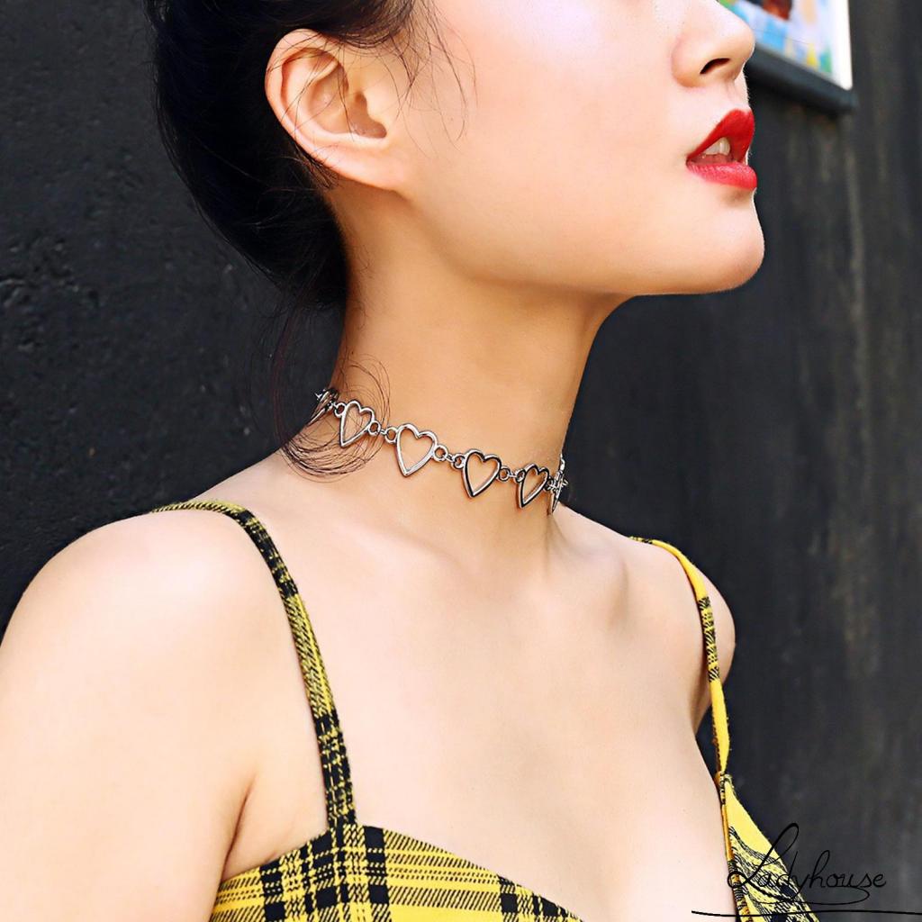 Vòng cổ Choker Mặt Hình Trái Tim Thời Trang Dành Cho Nữ