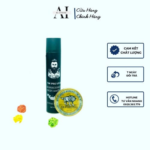 COMBO gôm sáp THE PRO LOCK + Wax SAWENSITO CLAY SÓI VÀNG tạo kiểu giữ nếp cho tóc. HÀNG CHÍNH HÃNG. AI Store