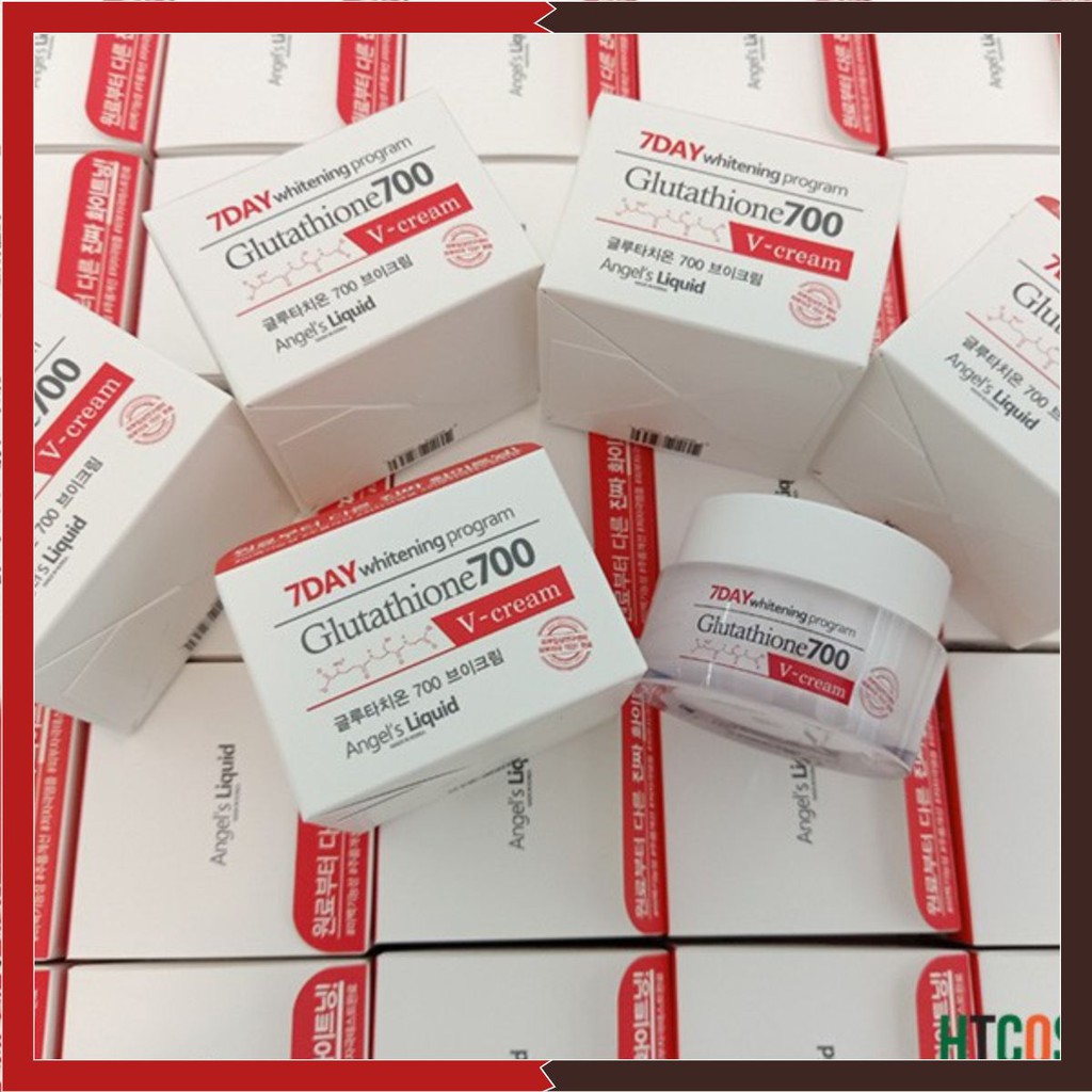 Kem Dưỡng Trắng Da 7Day Whitening Program Glutathione 700 V-Cream 50G ঔ🅷