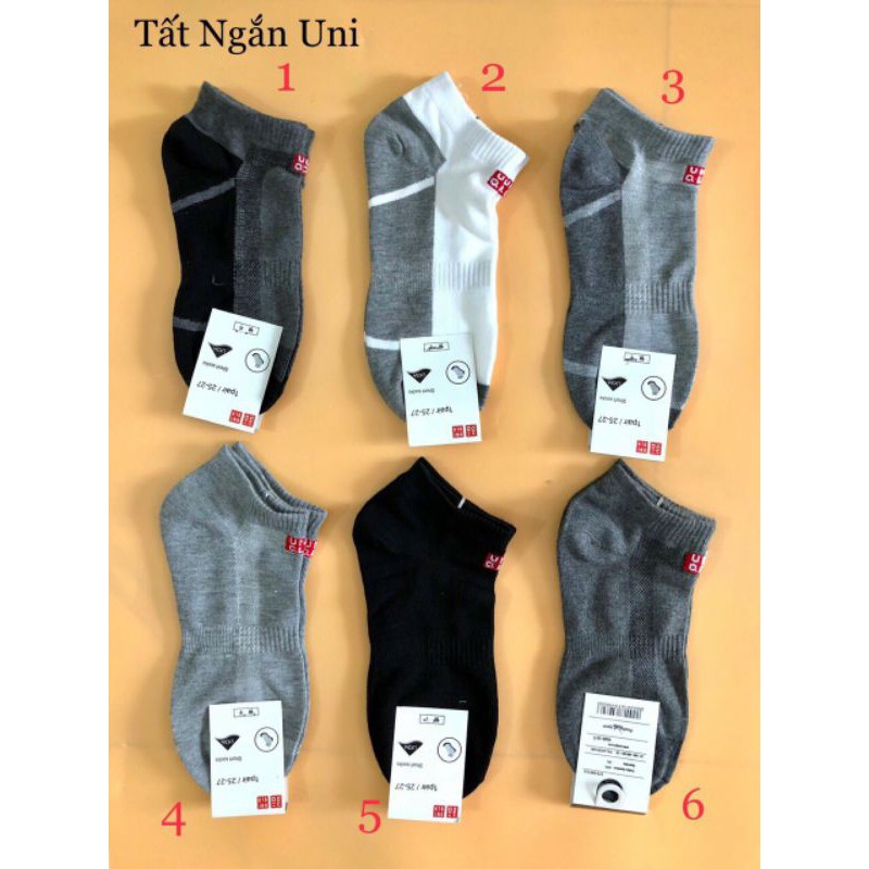 Combo 10 đôi tất Uniqlo cổ cao kháng khuẩn, khử mùi(Hàng loại 1)