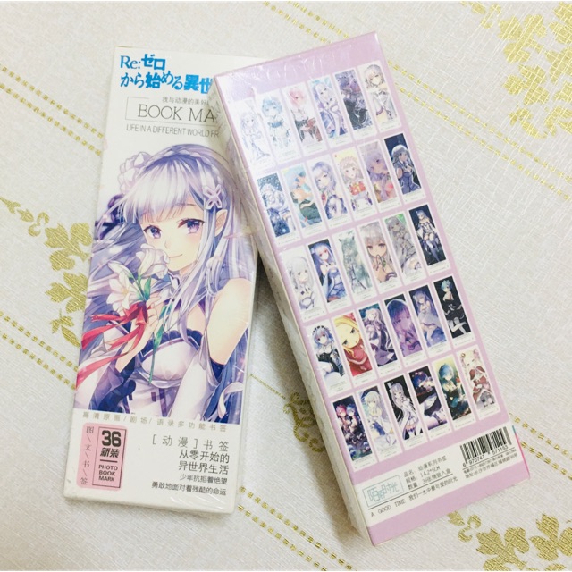 36 ảnh khác nhau bookmark anime ramrem, đánh dấu trang anime re:zero ramrem