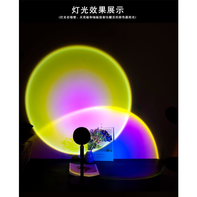 Đèn hoàng hôn RGB 16 màu khác nhaucó điều khiển kèm theo chuyển chụp ảnh quay video livestream