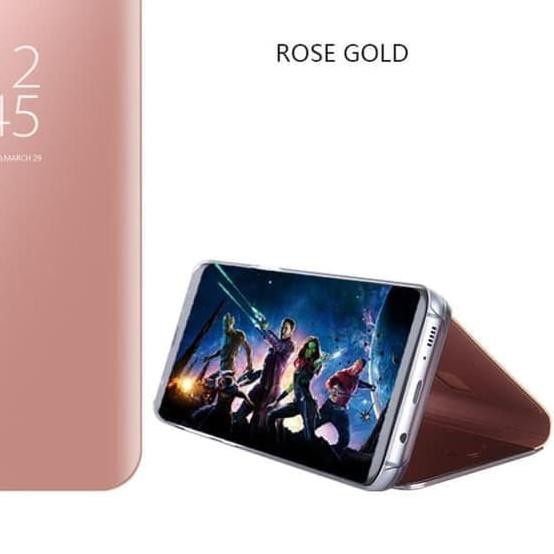 Ốp Lưng Nắp Gập Tráng Gương Cao Cấp Cho Samsung Galaxy C9 Pro C9 Pro Đen