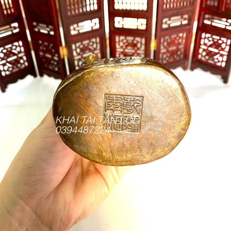 Tượng ông triệu Phú quản gia buôn may bán đắt 1 vốn vạn lời bằng đồng 20cm