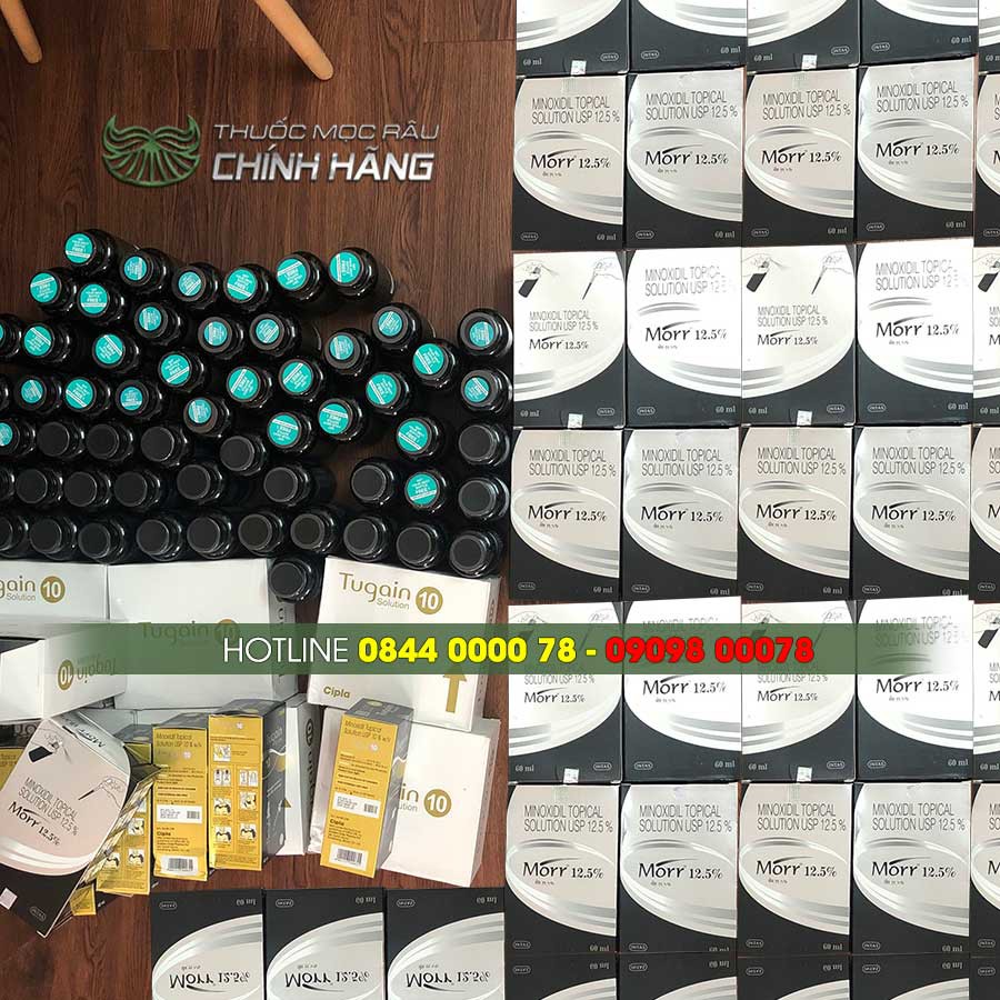Dung dịch mọc râu Morr 12,5% Minoxidil 12,5% Intas