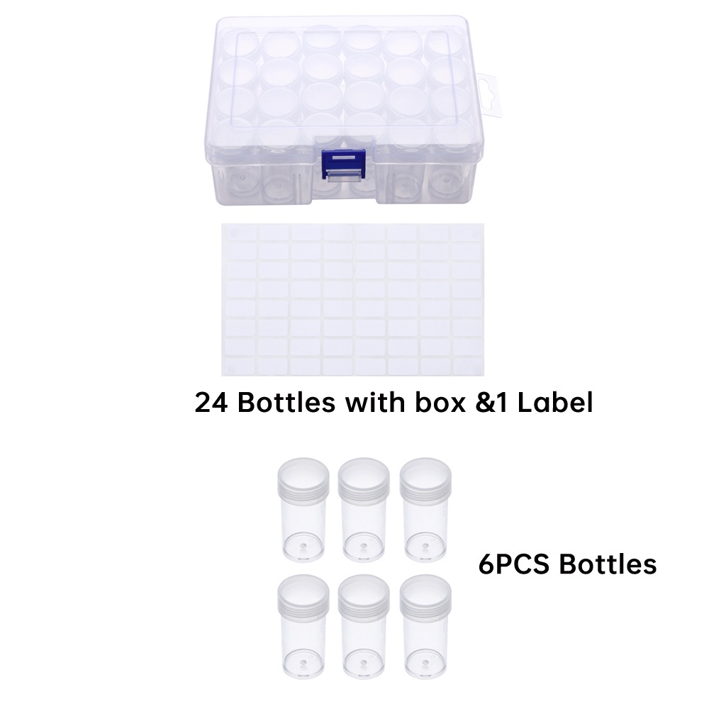 Hộp Nhựa Rỗng Đựng Hạt Cườm Làm Tranh Đính Đá Diy