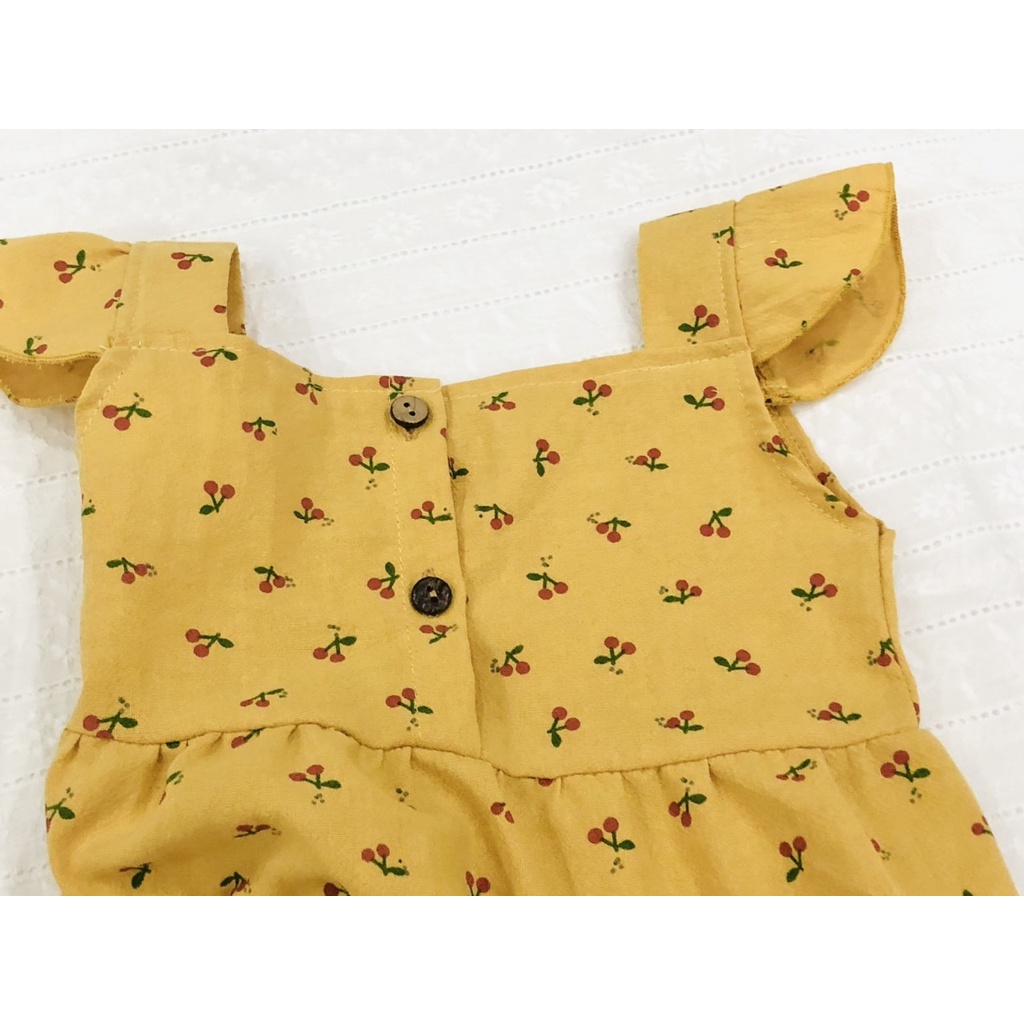 Bodysuit cho bé, áo liền quần bé gái, bodysuit cho bé gái sơ sinh,6 tháng, 1 tuổi vải cotton thấm hút mồ hôi, mềm mịn.