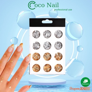 Giấy nhún nail vàng bạc, giấy bạc trang trí móng