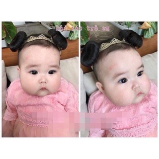 búi tóc giả cho bé