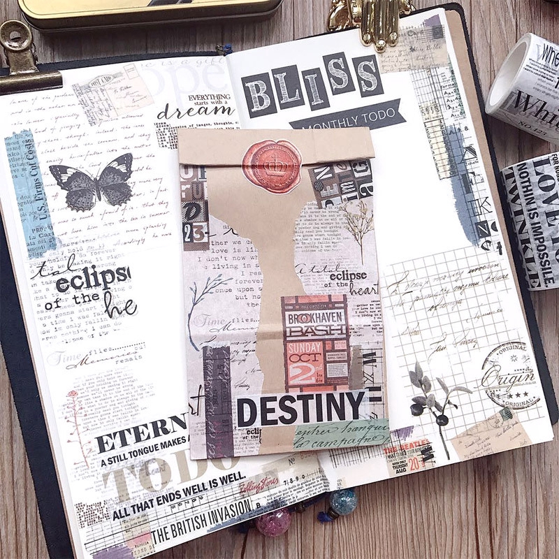 5m Băng Dính Washi Tape In Chữ Tiếng Anh Dùng Trang Trí Scrapbook