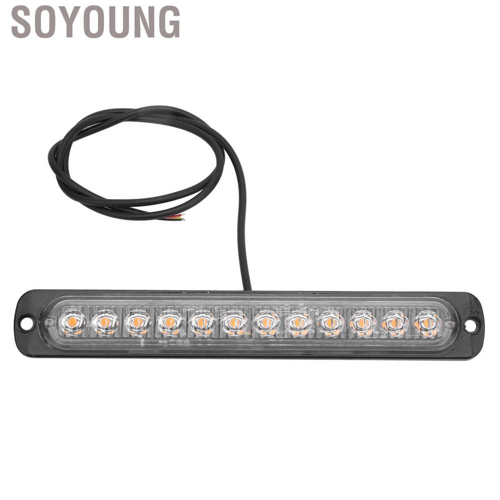 Đèn Nhấp Nháy Cảnh Báo Khẩn Cấp 6500k 12v 12 Bóng Led Màu Vàng Cho Xe Hơi / Tải