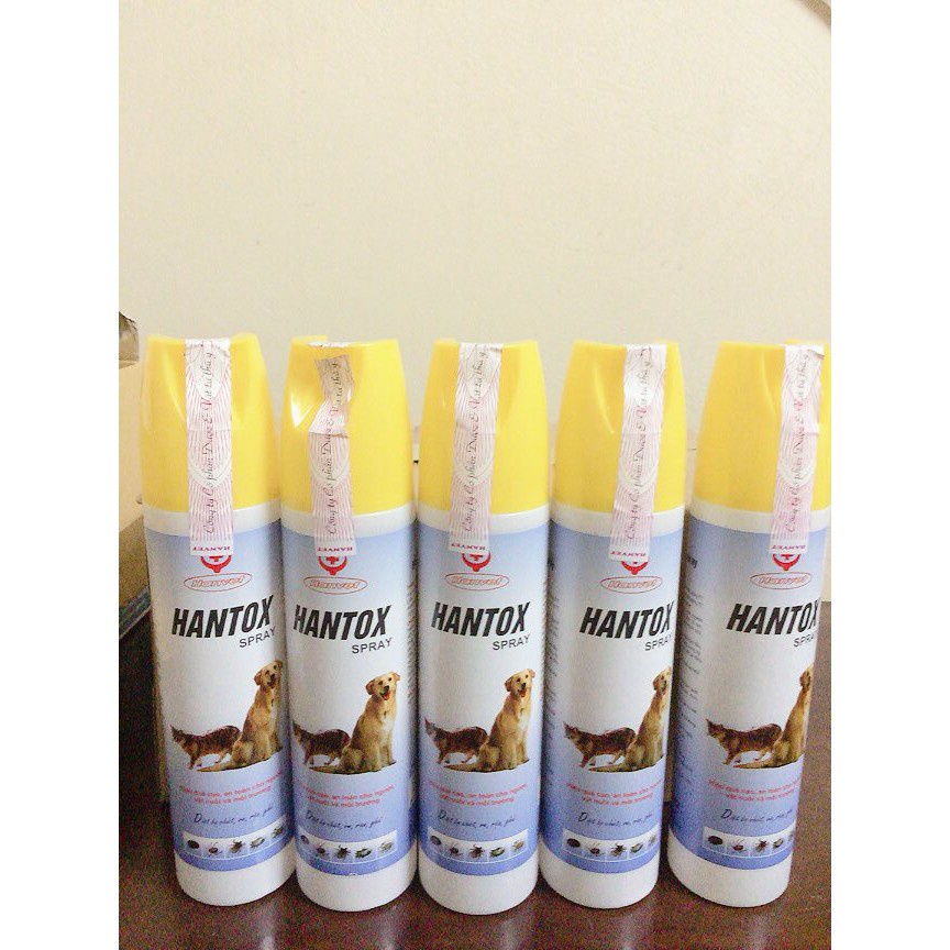 Xịt Hantox Spray diệt bọ chét ve chấy rận ghẻ chó mèo 300ml - diệt các loại bọ trên gia súc gia cầm