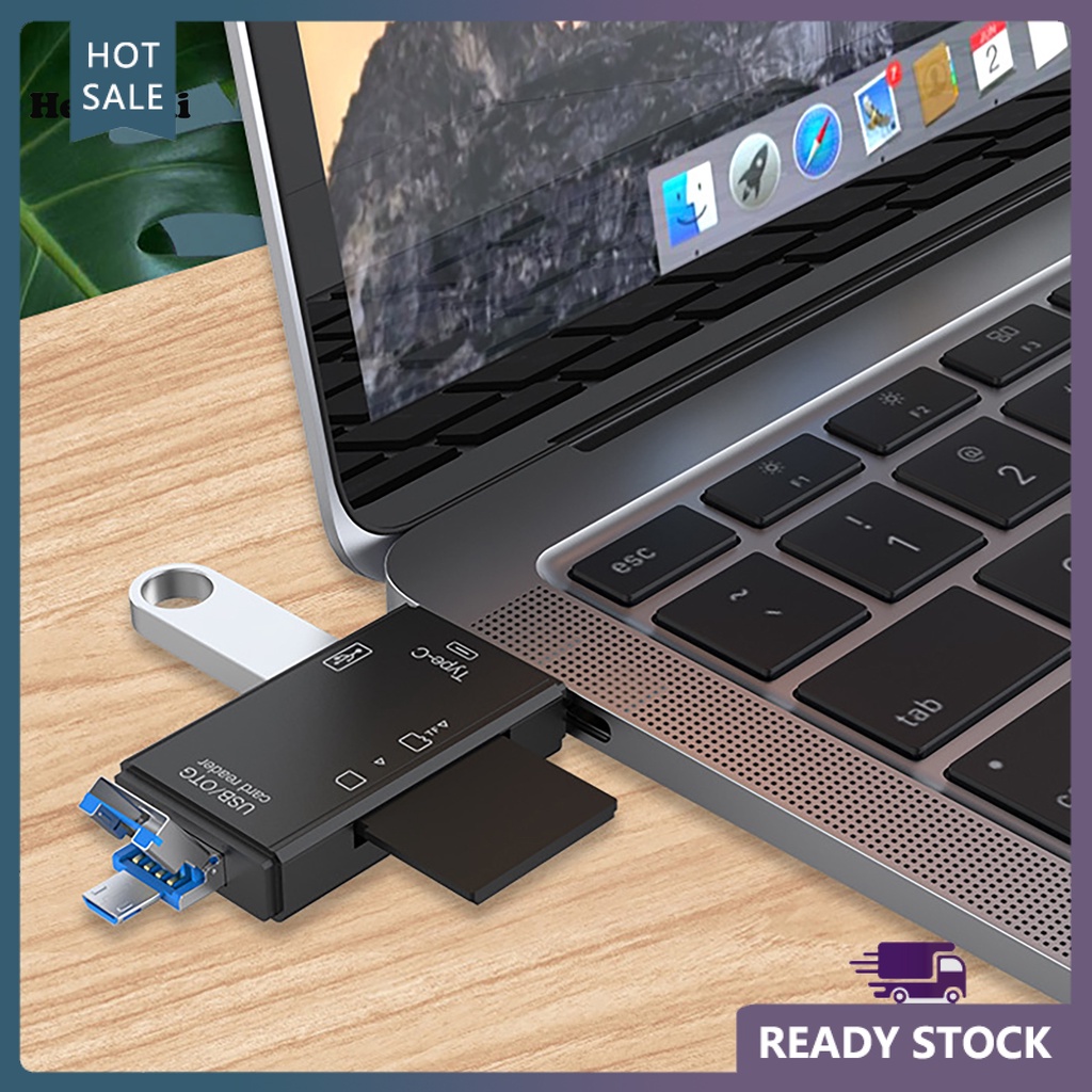 Đầu Đọc Thẻ Nhớ TF-SD OTG USB 3.0 6 Trong 1 Cho Điện Thoại