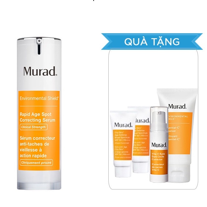 [MUA 1 TẶNG 4] Set Glow Care With Murad Sáng Bật Tông, Giảm Nám, Đốm Nâu &amp; Mờ Thâm Mụn Rapid Age Spot Correcting Serum