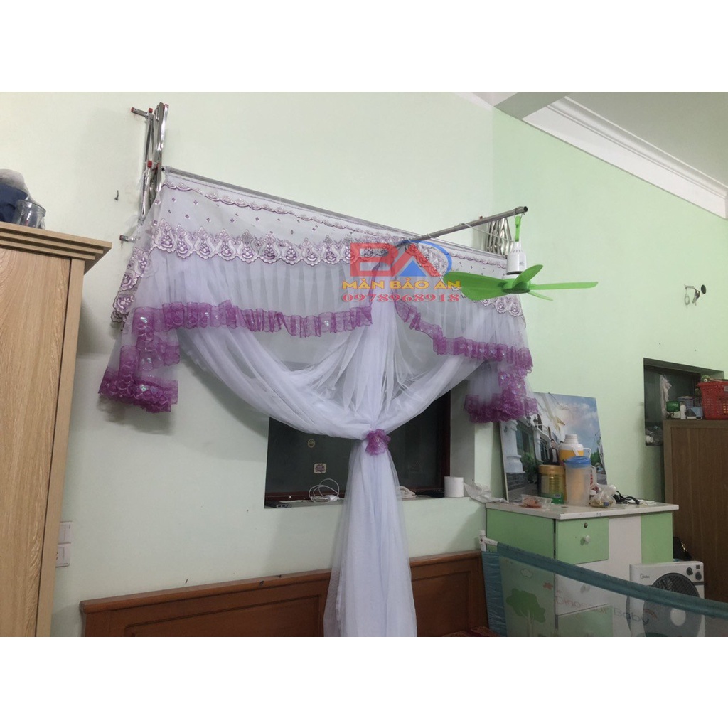 Quạt màn +thanh treo quạt inox 201 Tiến Đạt đóng tường chắc chăn