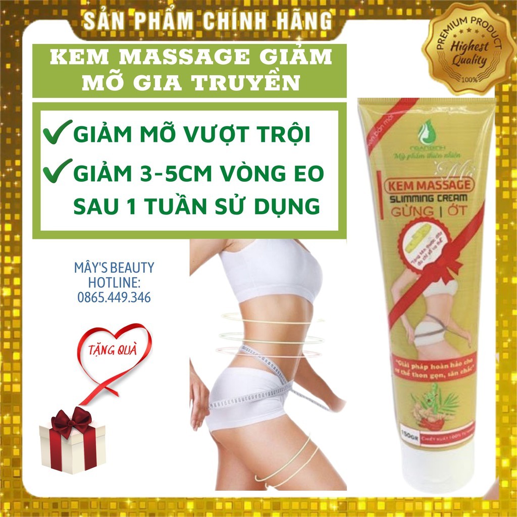 Kem Massage Giảm Mỡ Ngân Bình Có Tem Điện Tử Chính Hãng 150G