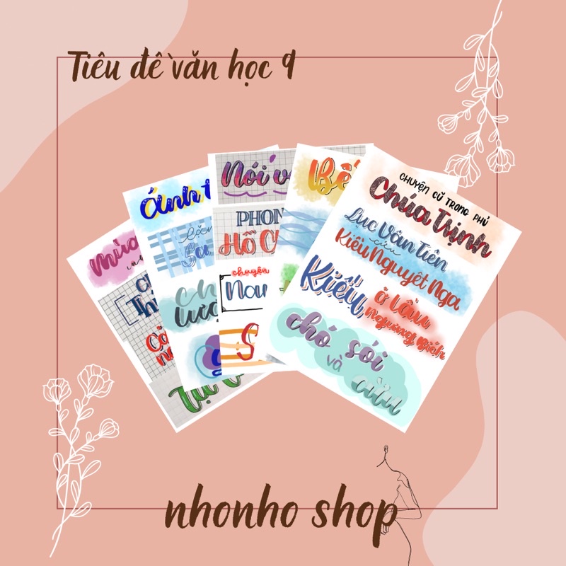 Tiêu đề văn học lớp 9 - nhonho shop