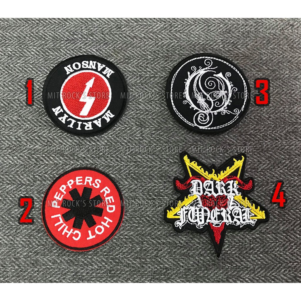Patch Rockband 5 - Hình ủi lên Quần, áo, ba lô, túi, nón…Hàng Thái Lan, đường chỉ may dày, xịn và đẹp.