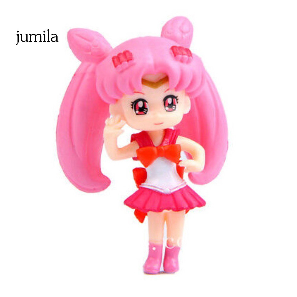 Set 4 mô hình thủy thủ mặt trăng trang trí bàn làm việc hoặc trang trí bánh kem