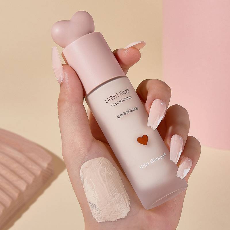 [Hàng mới về] Kem nền che khuyết điểm dạng lỏng Kiss Beauty dưỡng ẩm không thấm nước và mồ hôi