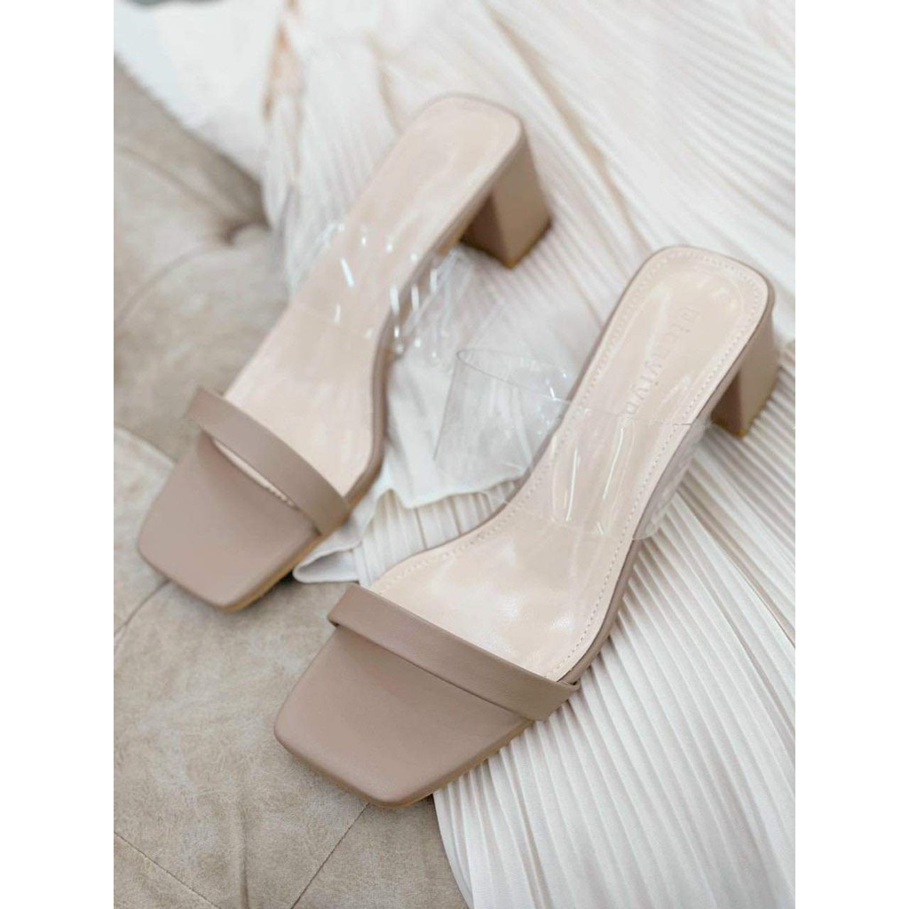 Guốc phối da và quai trong bigsize 35-45 ảnh thật