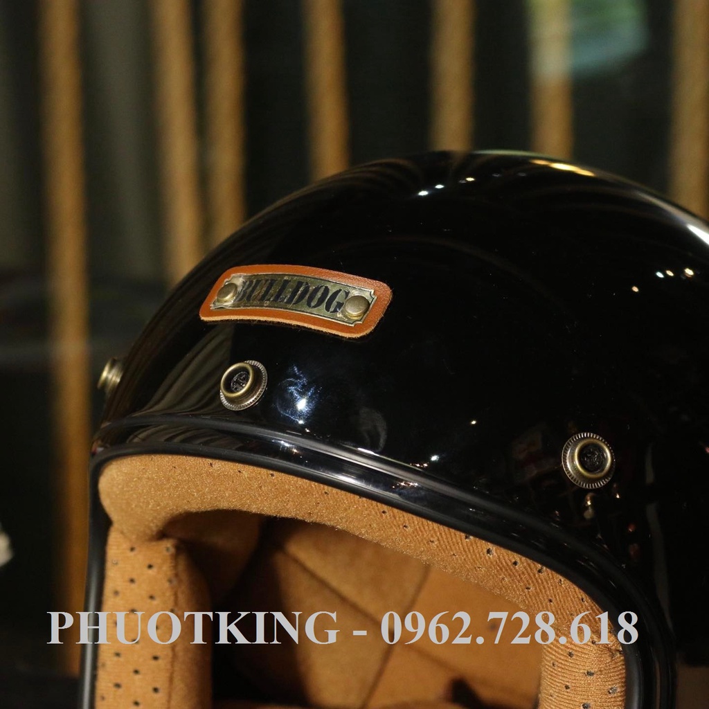 MŨ BẢO HIỂM 3/4 BULLDOG HELI SỢI THUỶ TINH (FIBERGLASS) SIÊU NHẸ