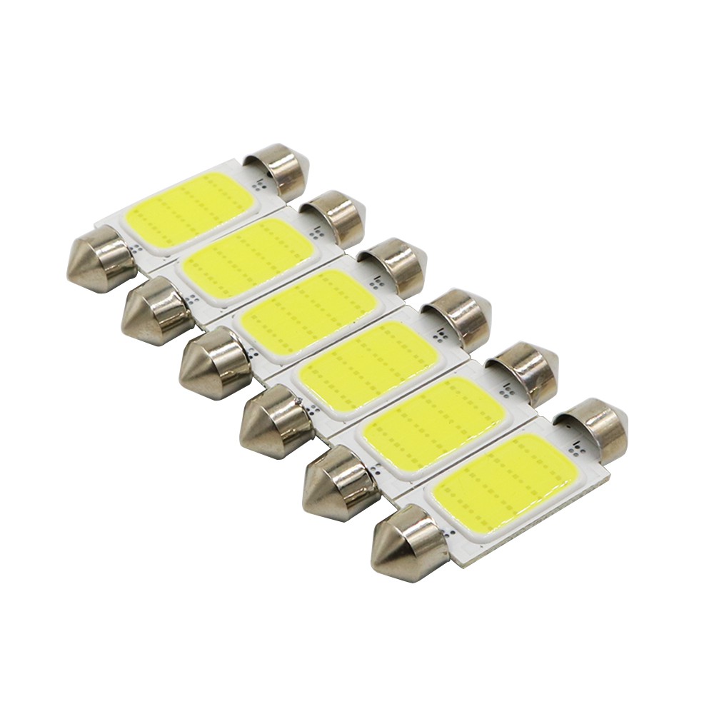 Bộ 10 Đèn Led Cob 1w 12chips Smd Led 31mm 36mm 39mm 41mm 12v 24v