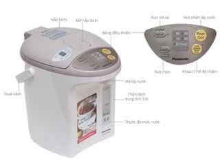 Bình thủy điện Panasonic NC-EG3000CSY 3 lít