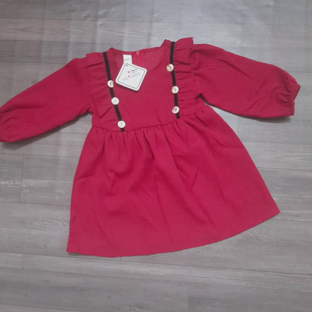 A100 - Váy Nhung Cho Bé Gái Loại Đẹp (10-20kg)