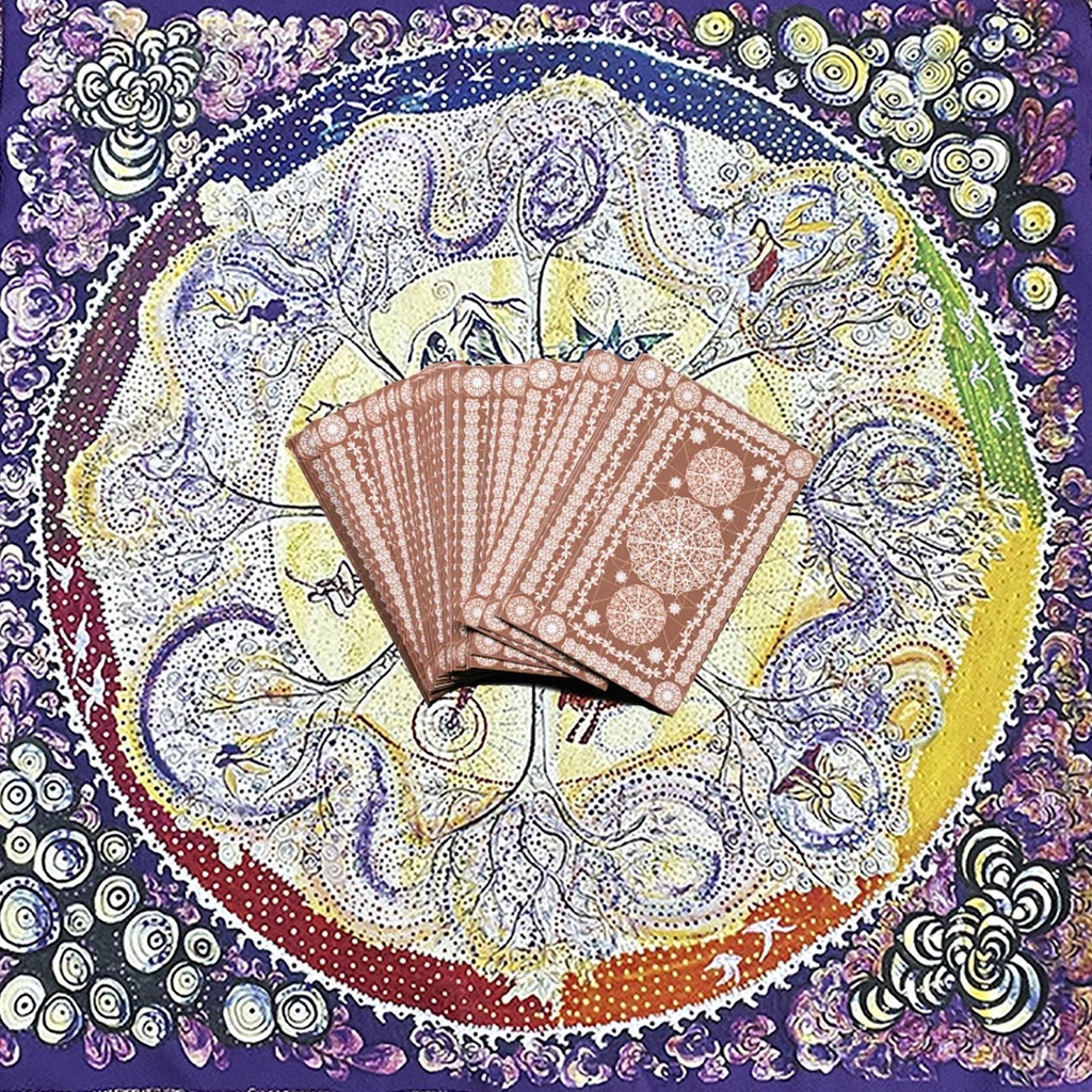 Khăn Trải Bàn Thẻ Bài Tarot Hình Vuông Nhiều Màu Sắc