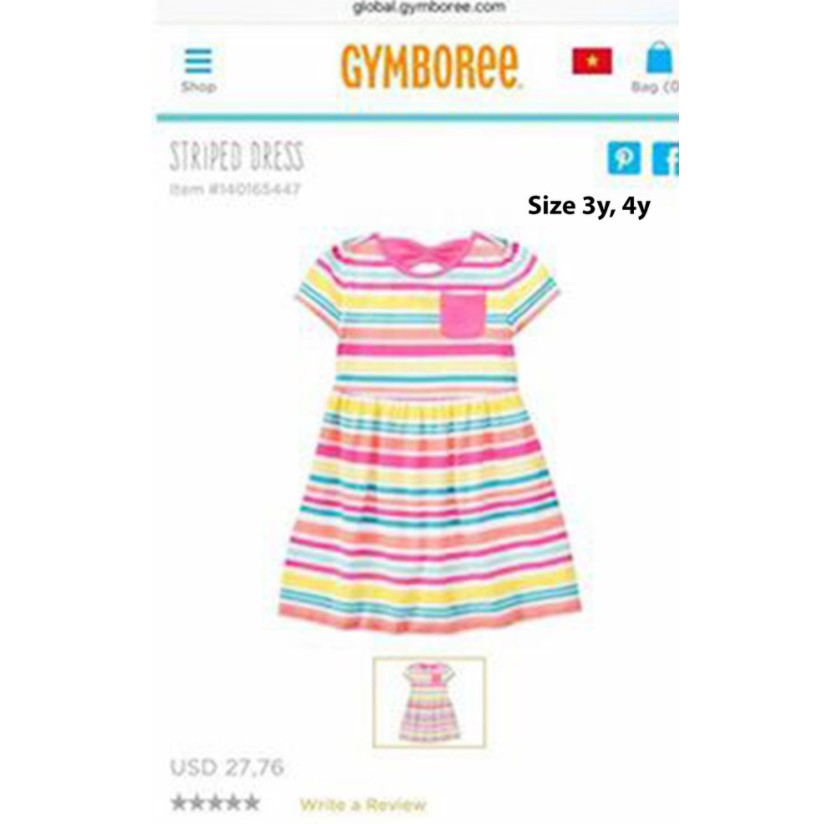 Váy bé gái gymboree 18-5Y