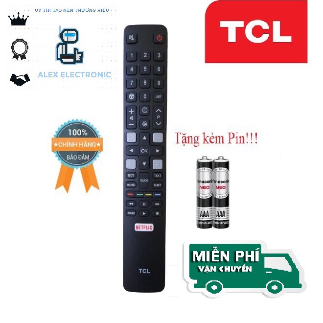 Điều khiển tivi TCL- Hàng chính hãng 100% Tặng kèm pin các dòng CRT LCD LED Smart TV-Điện tử Alex