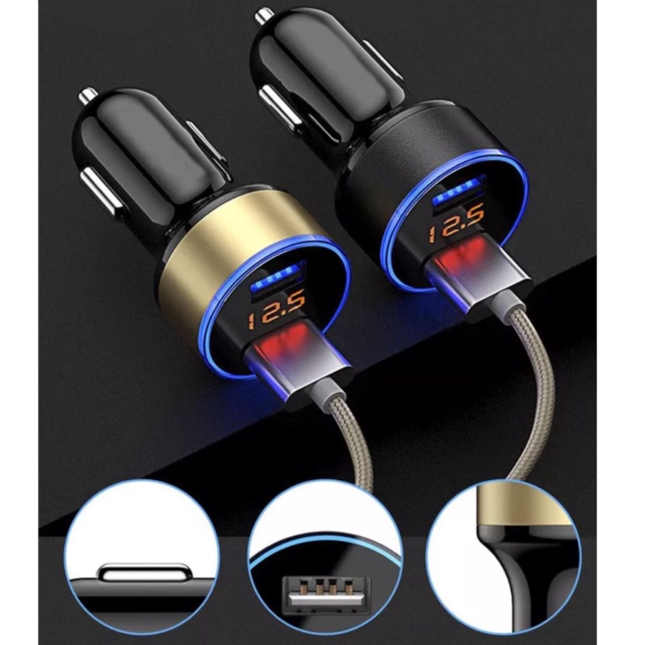 Tẩu Sạc Nhanh ô tô 2 cổng USB 5v 3.1A chất lượng cao - TS01