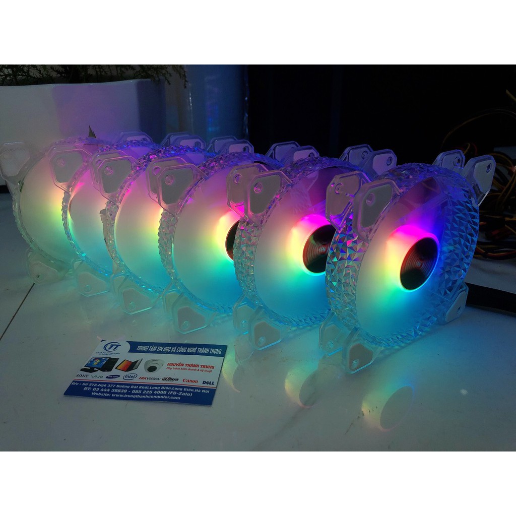 Quạt tản nhiệt Fan Led CoolMoon D1 RGB 16 Triệu Màu, 366 Hiệu Ứng - Đồng bộ Hub Coolmoon