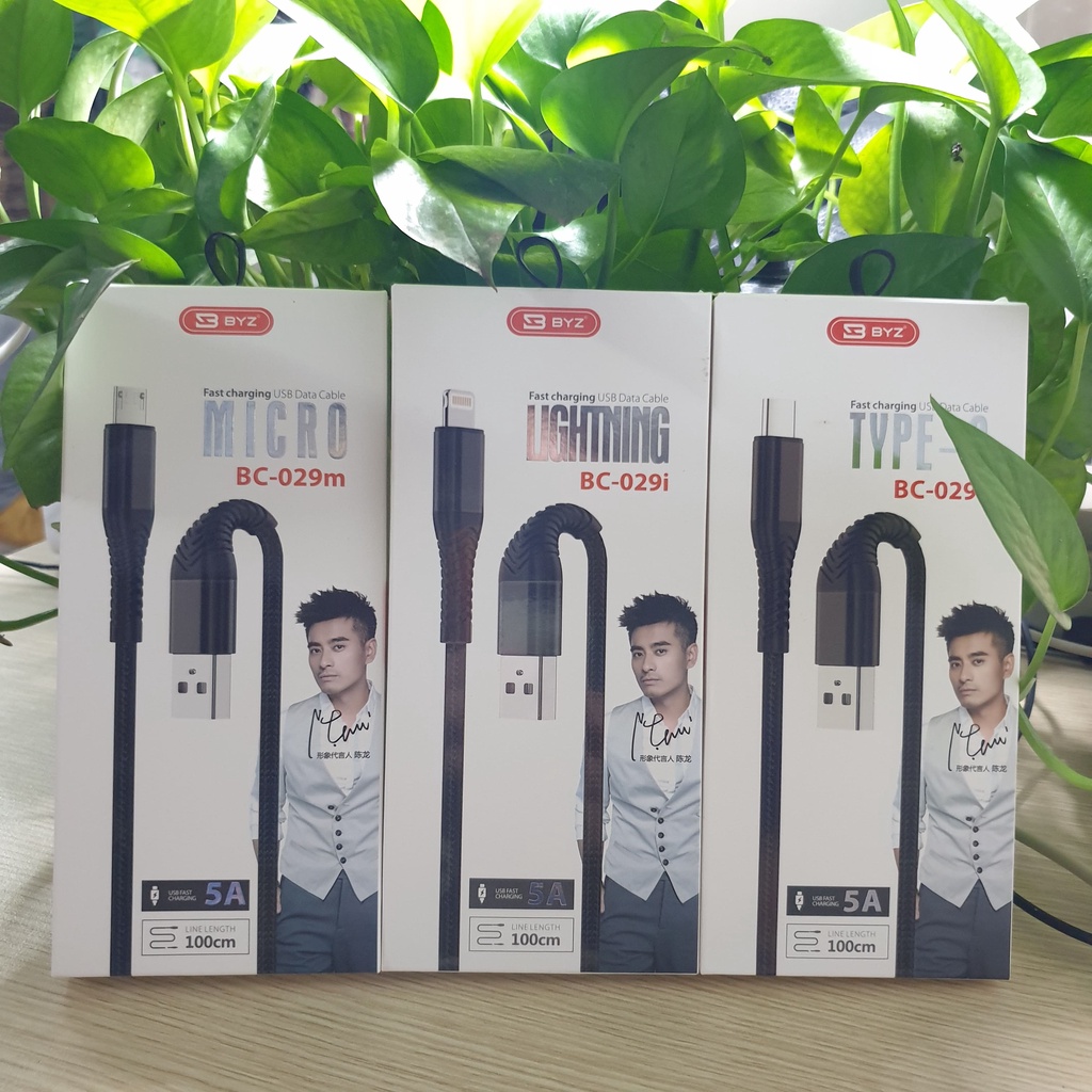 Cáp Sạc Nhanh 5A Bọc Dù Siêu Bền Đầu Chống Gẫy Dùng Cho Các Loại Điện Thoại Bảo Hành 12 Tháng