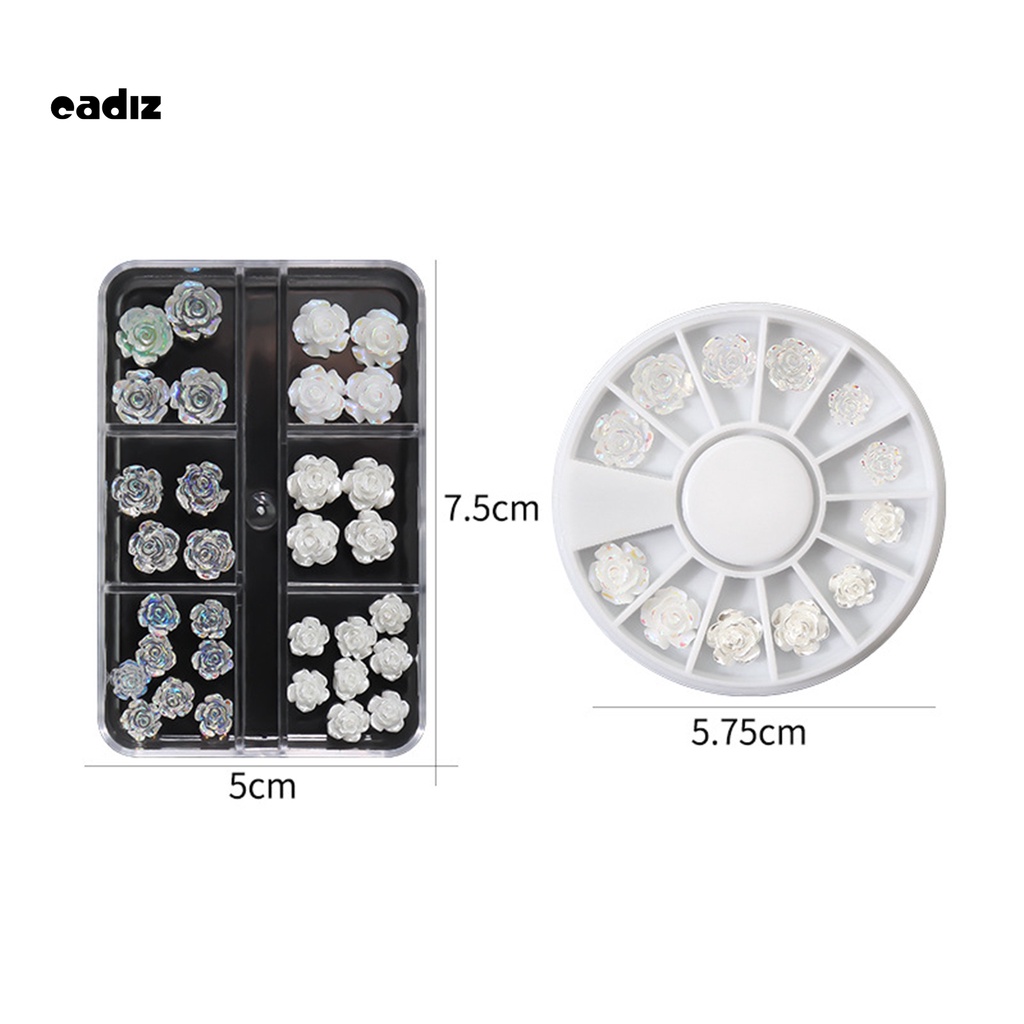 [Hàng mới về] Hộp phụ kiện hoa 3D trang trí móng tay nhiều màu sắc xinh xắn