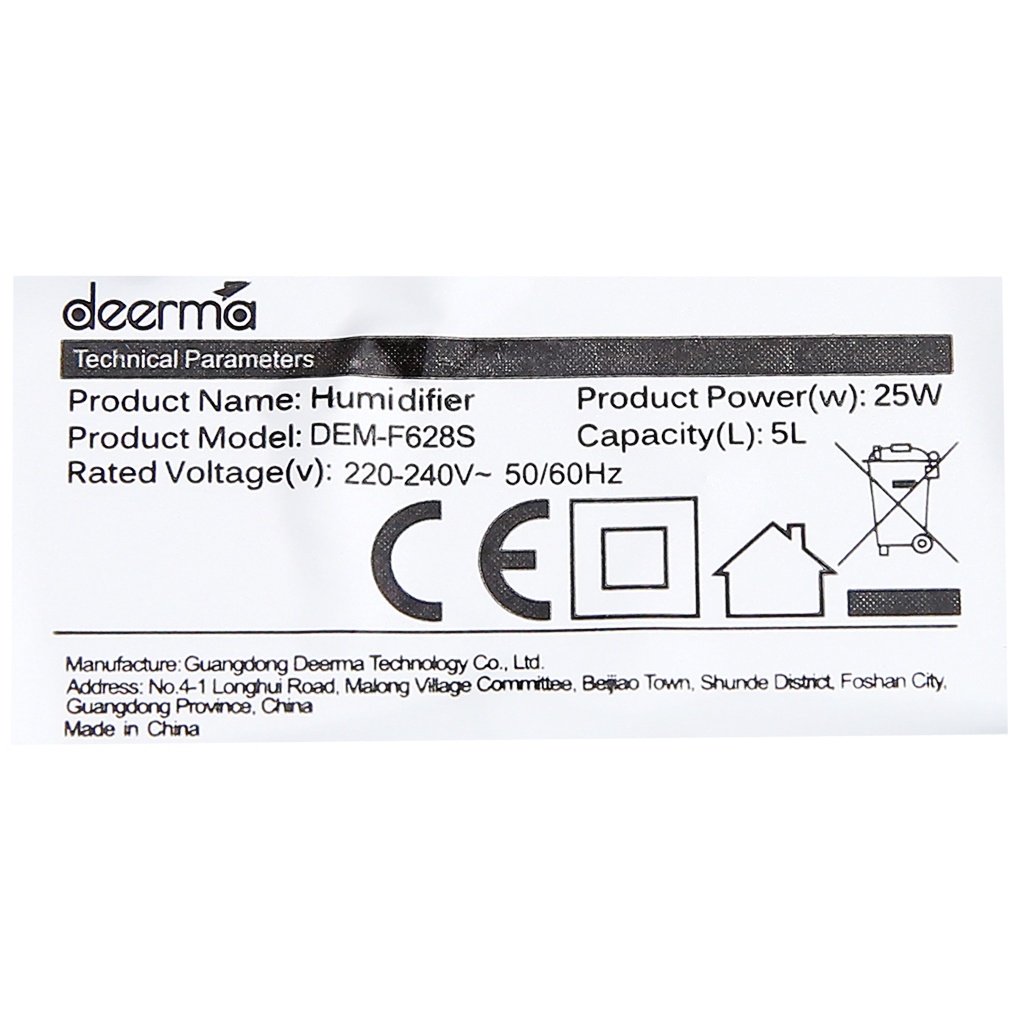 Máy tạo độ ẩm Deerma DEM-F628S