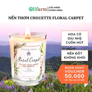 Nến thơm Chouette MinMax Floral Carpet 182g - Mùi hoa cỏ, thông, thơm mát, dịu nhẹ như đi giữa thảm hoa trong rừng thông