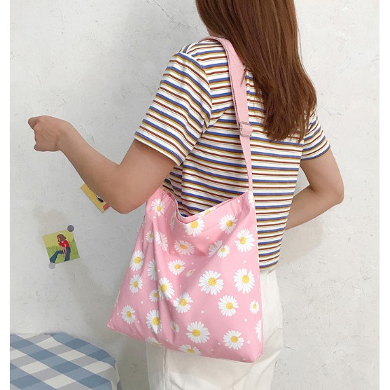 Túi vải tote - túi hoa cúc chống thấm Quảng Châu 1hitshop MKZ63