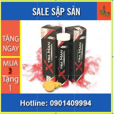 Viên sủi Xtra Man tăng cường sinh lý nam chiết xuất từ thiên nhiên lọ 20 viên
