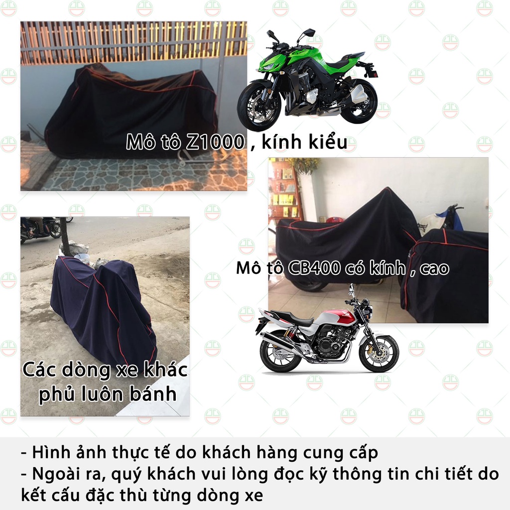 Bạt Phủ Trùm Xe Máy Loại Cao Cấp - To Dày Bền Mát Cam Kết Mưa Nắng 100% - Chống Quéo Pô Nóng - BatPhuXeCC-TiHo (Đa màu)