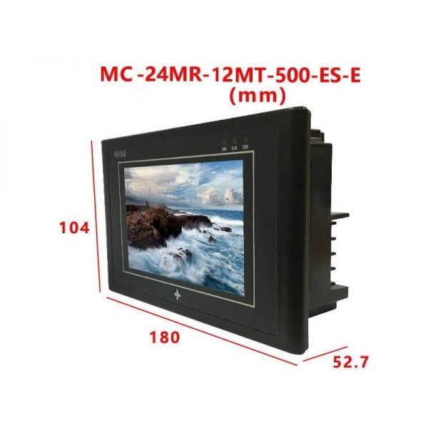 Màn hình cảm ứng YKHMI 5″ tích hợp PLC Delta ES2, Model MC-24MR-12MT-500ES-E