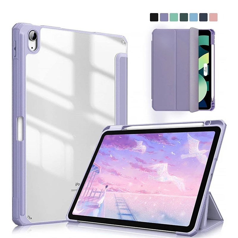 Bao Da Máy Tính Bảng Silicon Nắp Lật Có Ngăn Đựng Bút Cho Ipad 7th 8th 9th 10.2 5th 6th 9.7 Ipad 10 Air 4 5 10.9 Pro 2020 2021 2022 11
