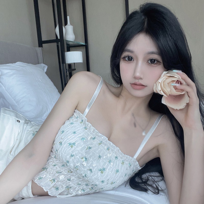 Áo Hai Dây Có Mút Đệm Ngực Thời Trang Mùa Hè Quyến Rũ Cho Nữ