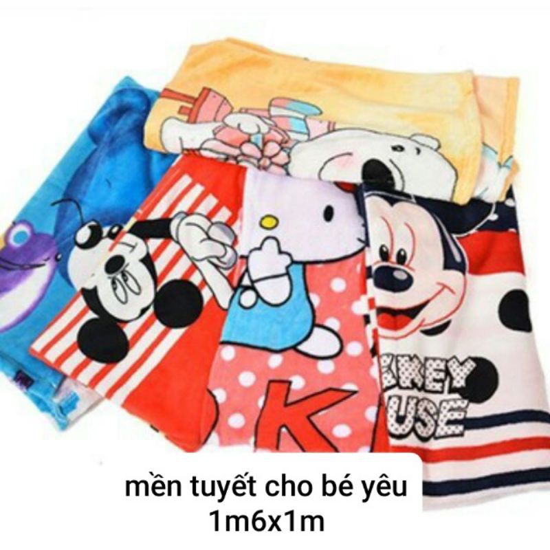 Mền Tuyết Cho Bé Yêu 1m6×1m(có thể cho bé mang vào trường)