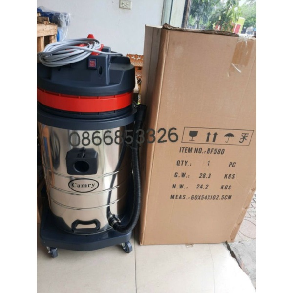 Máy hút bụi công nghiệp CAMRY 2 mô tơ 70L, model BF580 70L