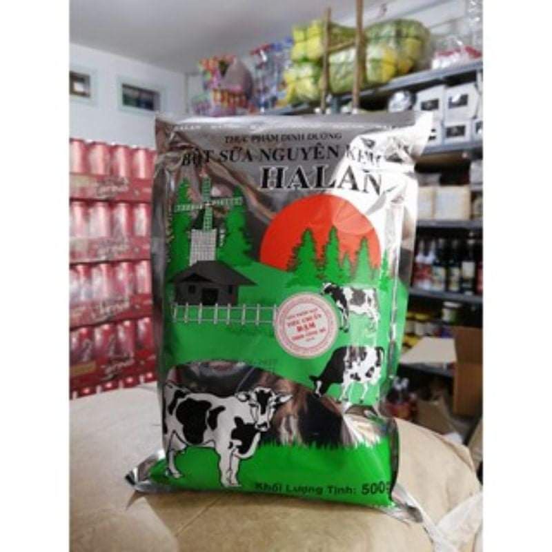 500g bột sữa nguyên kem con bò Hà Lan ( tách từ bao 25kg) ảnh thật hình 2