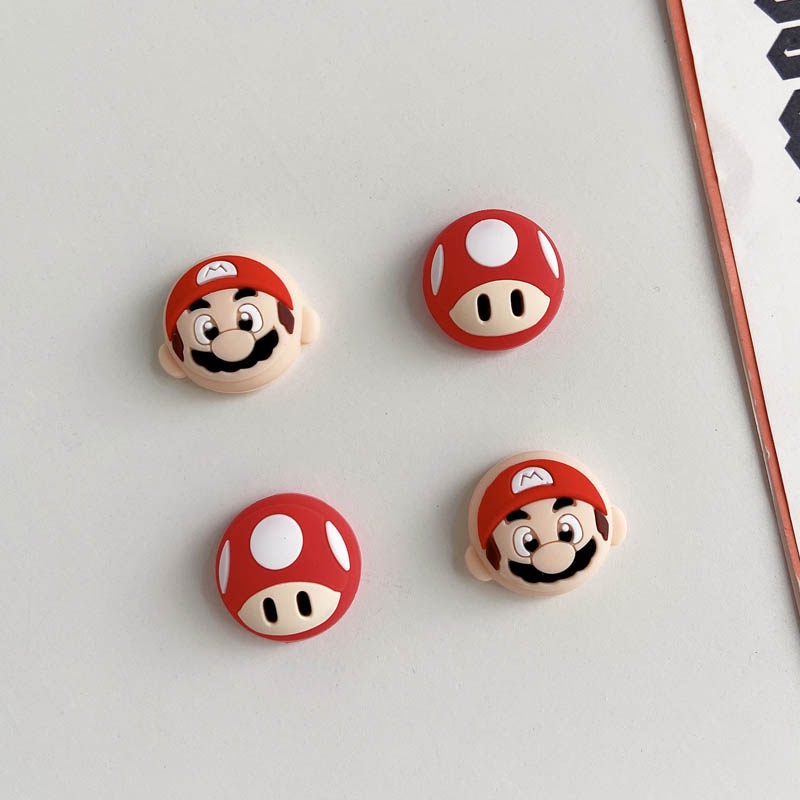 Set 4 Vỏ Bọc Silicon Họa Tiết Hoạt Hình Cho Tay Cầm Chơi Game Nintendo Switch Pro