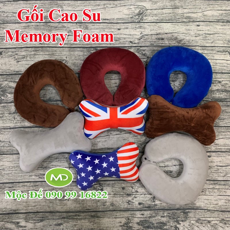 Gối Chữ U Cao Su Non SAIGON 30x30cm Ô Tô, Đi Tàu Xe, Du Lịch, Xe Hơi, Máy Bay - Gối Kê Cổ Dùng Cho Văn Phòng