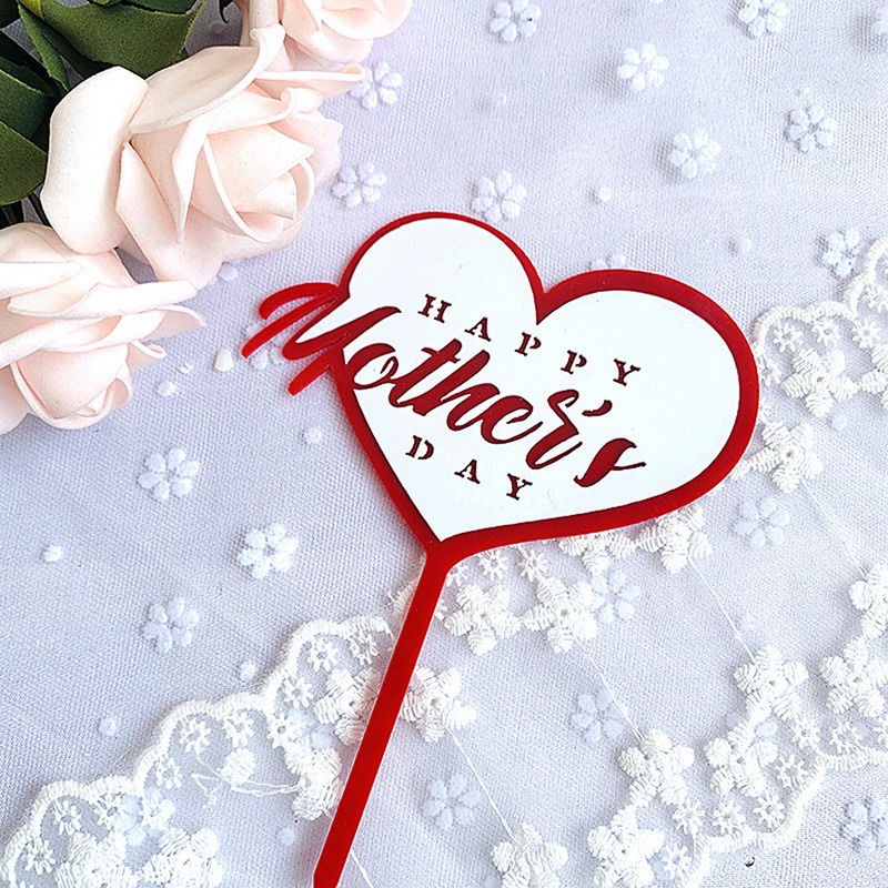 Que Cắm Trang Trí Bánh Chữ Happy Mothers Day Xinh Xắn